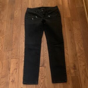 LOFT Women's Dark Black Skinny Jeans 0 213